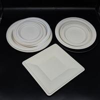 Assiettes jetables carrées et rectangulaires noires, jaunes, rouges et blanches pour plats à emporter, compatibles micro-ondes, en plastique, pour la vente en gros