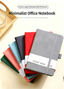 Carnet Minimaliste en Cuir Souple avec Sangle, Mini Carnet de Notes, Cahier avec Impression de Logo pour Vente en Gros - Product Image 2