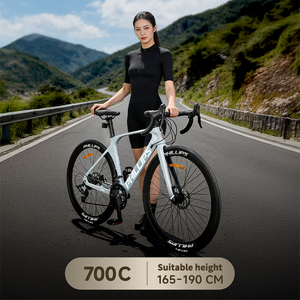 Vélo de route en magnésium 700c à freins à disque linéaires, vitesses variables, guidon droit/coudé pour adultes M-JT288 Magnésium Fra - Grande Vente - Product Image 3