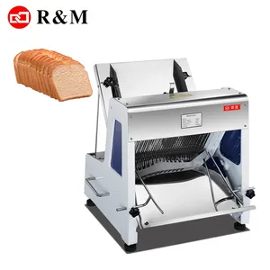 Máquina cortadora de pan tostado automática, máquina de embalaje para cortar pan hecho en casa