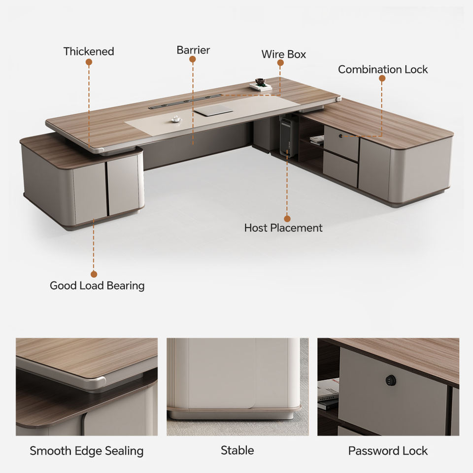 Luxury Modern L Shape Executive Office Furniture