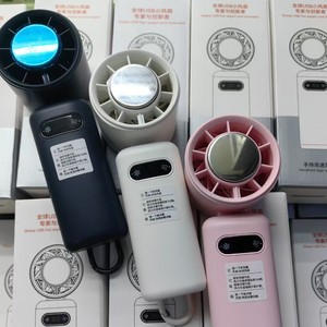 F20 Cooling <b>Mini</b> Fan Bladeless Rechargeable USB Portable <b>Desk</b> Fan Black White Pink 6-8H Battery Life - Product Image 1