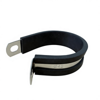 Collier de serrage pour tuyau robuste à vis sans fin, 12 mm, en acier inoxydable avec bande EPDM, W1, pour camion et remorque