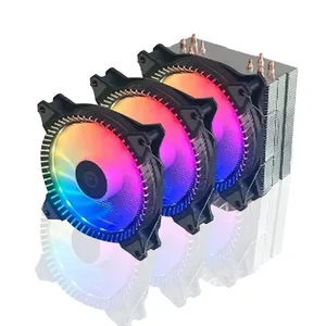 120mm 4 Heatpipe RGB CPU Coolers For Intel LGA AMD CPU Cooler Fans CoolingintelLGA115X/1366/2011/2066/AMD1700 2700 2700X3700X