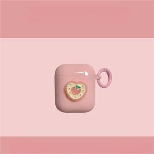 Funda protectora para AirPods Pro 2, color rosa para niña, con anillo colgante de corazón 3D, funda para auriculares a prueba de golpes - Product Image 2