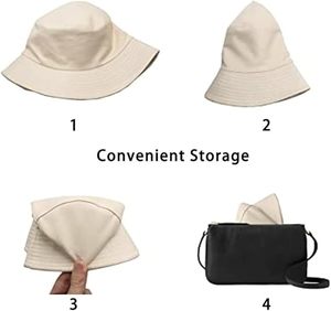 Chapeau Bob Réversible Homme et Femme Imprimé Graffiti Style Pêcheur Bicolore Noir et Blanc pour l'Été - Product Image 4