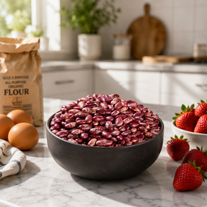 Frijoles morados moteados PSKB de origen <span class=keywords><strong>chino</strong></span>, limpios con máquina Sortex, de forma alargada, para venta al por mayor - Product Image 1