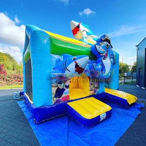 Chateau gonflable requin commercial grade kids <b>inflatable</b> shark bouncy castle with slide combo bouncer house - Product Image 2