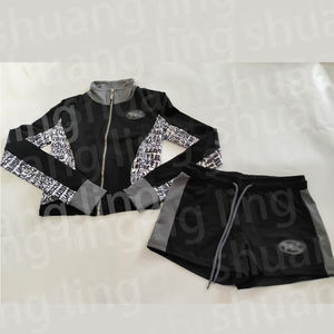 Sonbahar kadın eşofman setleri özel Logo baskı 2 parça Set kadın giyim Zip up ceket pantolon baskı kadın parça setleri ile - Product Image 6