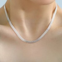 Collier ras du cou pour femme en plaqué or 18 carats épais, avec chaîne ajourée, 4,5 mm, 17 pouces, magnifique et polyvalent, bijou délicat en or