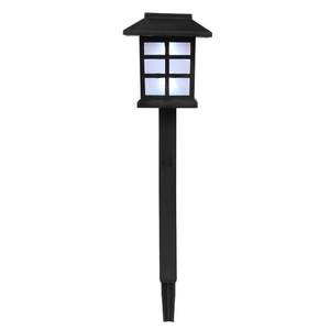 Lampe solaire de jardin Db Solar noire, 2700K blanc chaud, LED IP65, éclairage paysager extérieur avec capteur de lumière, autoportante - Product Image 1