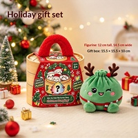 Peluche de Noël en polyester coloré avec rembourrage en coton PP, en forme de boulette vapeur, mignonne, anti-stress, à presser, ornement décoratif
