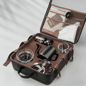 Kingze-Juego de herramientas de café para viajes al aire libre, 9 unidades, cafetera de goteo personalizada para acampar - Product Image 1