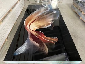 Dalles de marbre imprimées en 3D Comptoir de fond en pierre de luxe <span class=keywords><strong>Dalle</strong></span> de marbre transparente Design moderne Surface polie Forme grande <span class=keywords><strong>dalle</strong></span> - Product Image 4