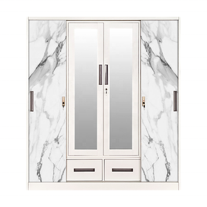 <span class=keywords><strong>Armoire</strong></span> coulissante 4 portes métal bon marché Almirah <span class=keywords><strong>armoire</strong></span> en acier <span class=keywords><strong>armoire</strong></span> casier en acier - Product Image 2