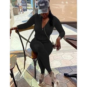 Conjunto Deportivo para Mujer, Chaqueta con Cierre y Mangas Largas, Leggings, Tallas Grandes, Estilo Deportivo para Gimnasio, Diseño Simple de Manga Larga - Product Image 4