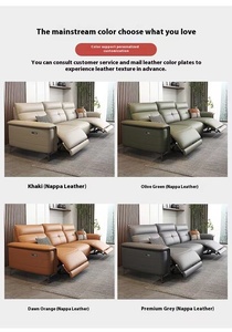 Hiện Đại Ý Da Cắt Sofa Không Tường Không Gian Viên Nang Điện Chức Năng Đường Thẳng Thiết Kế Cho Đơn Giản Cuộc Sống Hiện Đại - Product Image 6