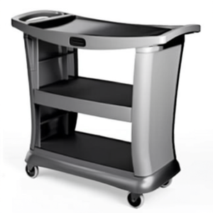 Carrello Utility Executive Nero a 3 Ripiani con Ruote per Uso Professionale - Product Image 2