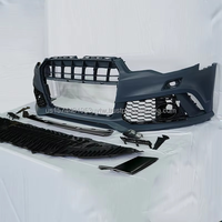Nouveau kit de conversion de pare-chocs avant noir brillant de haute qualité pour Audi A6/S6 12-15 RS6 C7.5 16-18 à fixation par clip - Marque PNB, installation facile