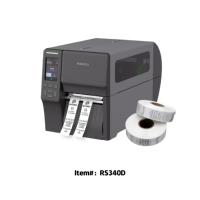 Impresora de Etiquetas Térmicas Industrial de Doble Línea de 300 DPI, Impresora de Códigos de Barras para Etiquetas de Ropa, Conexión USB y WiFi