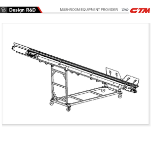 Cinta transportadora de vaciado para sala de cultivo, compost de setas - Product Image 4