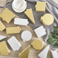 Plateaux à gâteaux en carton jetables, mini, dorés, de qualité alimentaire, résistants à la graisse et à l'eau, pour usage commercial, vente en gros