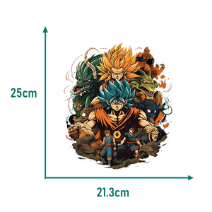 Transferencias termoadhesivas de Dragon Ball Z, impresión en plastisol para ropa, diseño de dibujos animados - Product Image 2