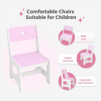 Table de toilette 3 en 1 pour tout-petits, table de maquillage, ensemble de coiffeuse pour enfants avec lumières et chaise