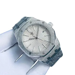 Relógios de marca de luxo para homens Luminoso calendário impermeável Aço Inoxidável Homens Simples Relógios Automáticos LOGOTIPO OE