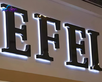 Enseigne LED 3D rétroéclairée en acier inoxydable sur mesure de qualité supérieure, compatible HomeKit, transformateur CA, télécommande, pour bâtiments et commerces