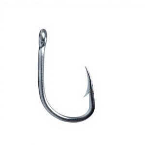 Hameçon simple en acier inoxydable 10884, grand hameçon épais pour la pêche en mer et sur la plage - Product Image 1