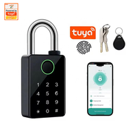 Cadenas intelligent TUYA Wifi avec empreinte digitale, déverrouillage à distance, mot de passe, application Tuya, carte à glissière, pour porte en bois et en alliage d'aluminium