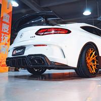 Kit carrosserie pour Mercedes Benz Classe C C250 C300 W205 GTR Style Pare-chocs Aileron de Capot Jupe Latérale Arches de Roue Facelift Auto Parts