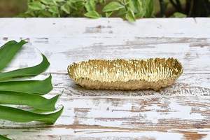 Plateau de centre de table en laiton artisanal Art déco, doré, décoration d'intérieur, vaisselle pour mariage et Diwali - Product Image 2