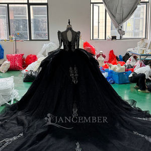 مذهل أسود حلو 16 Quinceanera فساتين الكرة ثوب القوطي 15 عيد ميلاد Xs216 - Product Image 6