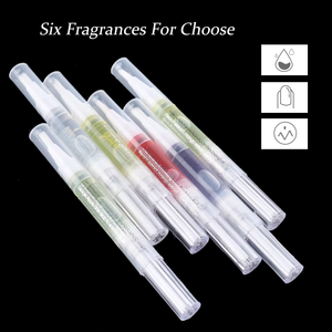 Pluma de aceite para cutículas con sabor a frutas naturales con kit de cuidado de uñas de vitamina E para embalaje de botellas de tratamiento de uñas con patrón de flores - Product Image 5