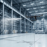 Flyaster C15 Drone de Nettoyage de Bâtiments en Hauteur 100m, Moteur et Pompe 16MPa 20L/min avec Tuyau 120m, RTK FPV 4.5kW 20Ah pour Façades et Vitres
