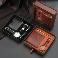 Set Hadiah Dompet Jam Tangan Kustom Grosir Mewah Ringan untuk Promosi, Set Hadiah Bisnis Korporat Pria