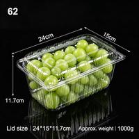 Boîte d'emballage jetable en plastique PET pour fruits avec trous d'aération, conteneur transparent de qualité alimentaire pour fraises, myrtilles et fruits à emporter