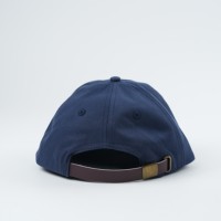 Casquette 6 panneaux non structurée 100 % coton Yukaihe, casquette snapback bleu marine à visière plate avec dessous de visière vert