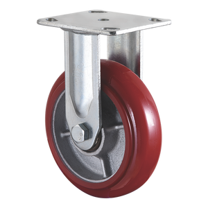 विमा 4 5 6 इंच लाल पु आयरन कोर स्विचवेल हाई-लोड क्षमता कैस्टर व्हील 125 मिमी 150 मिमी 200 ब्रेक भारी ड्यूटी कैस्टर व्हील - Product Image 2