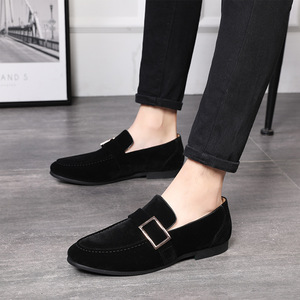 Zapatos Formales de Oficina de Talla Grande, Estilo Slip-On, de Gamuza, con Hebilla, Punta Redonda, Tipo Mocasín, para Vestir, para Boda - Product Image 4