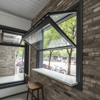 Fenêtres pliantes à ouverture verticale en alliage d'aluminium à bonne ventilation