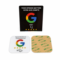 Support de bureau personnalisé en acrylique NFC avec plaque QR pour avis Google, idéal pour les magasins de détail et les réceptions d'hôtels