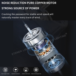 Ventilateur solaire sur pied de 16 pouces avec ampoule LED, rechargeable |   Fabricants de ventilateurs solaires en Chine GD956BT Ventilateur solaire sur pied de 16 pouces - Product Image 2