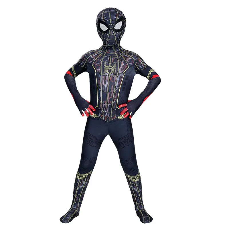 Movie Game Costume Parent-children Parallel Universe Black Spider Jumpsuit Adult Anime Cosplay Spiderman Halloween Costume