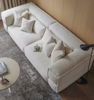 Moderne Wohnzimmermöbel Weißes Modulares Sofa mit Kissen Kompressionsmöbel Kompressionssofa-Set