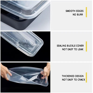 Vente chaude Emballage Micro-ondes Clair Sûr En Plastique Rectangle Jetable Biodégradable PP Récipient Alimentaire - Product Image 5