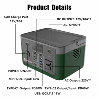 Generator Surya Portabel untuk Camper Motorhome RV Camping, Power Station LiFePO4 3000W 3kw 2400W 110V 220V, Baterai Penyimpan Energi