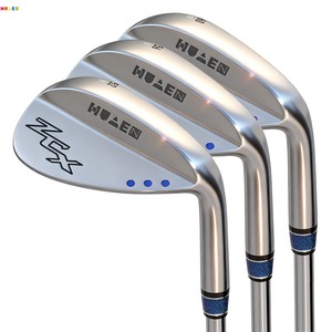 HUAEN – Ensemble de fers de <span class=keywords><strong>golf</strong></span> de haute qualité 52/56/60 (<span class=keywords><strong>Gap</strong></span>/Sand/Lob) pour hommes/femmes, face fraisée, haute rotation, acier inoxydable, caoutchouc, 465g GW006 - Product Image 1